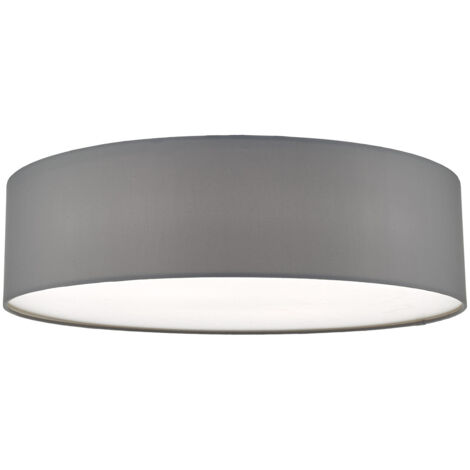 DAR CIERRO - Plafonnier cylindrique affleurant gris clair, 4x E27