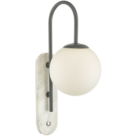 DAR DEUCE - Applique Murale Gris & Marbre IP44