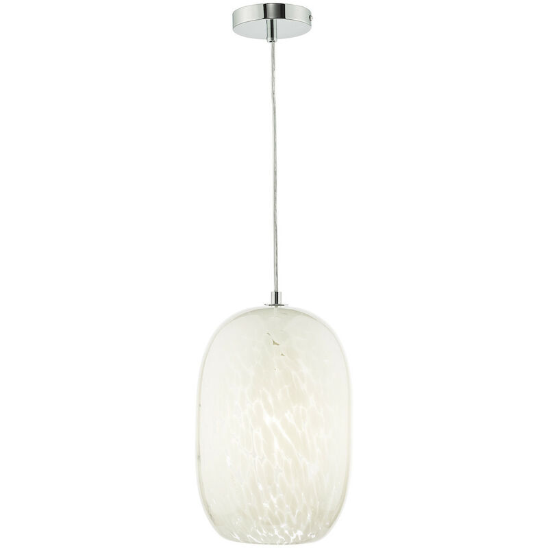 Dar Kari Plafoniera a Sospensione in Vetro Bianco