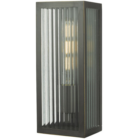 DAR KEEGAN - Applique Lanterne Bronze Frotté Petit IP44