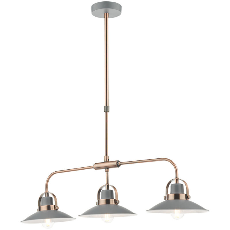 DAR LIDEN - Suspension à barre droite Cuivre graphite, 3x E14 DAR LIDEN - Suspension à barre droite Cuivre graphite, 3x E14