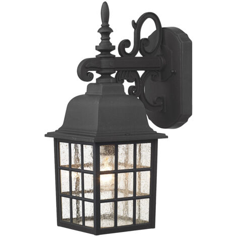 DAR NORFOLK - Applique Murale Lanterne Downlight Noir