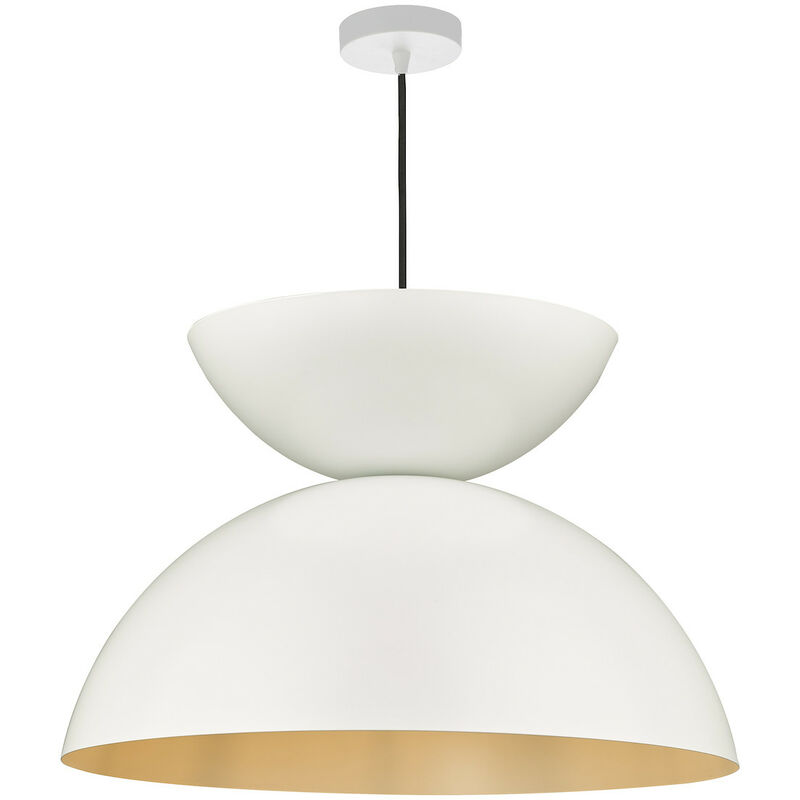 Dar Riya Dome Suspension Plafonnier Blanc Mat