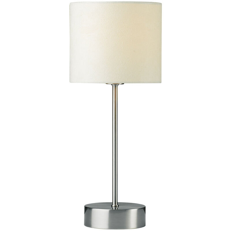 Image of Dar Lighting - dar suzie - Lampada da tavolo Touch completa di paralume rotondo a tamburo SUZ33 tinta unita