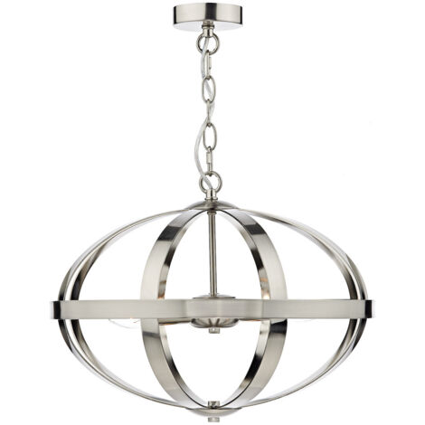DAR SYMBOL - Suspension Cage Chrome Satiné, 3x E14