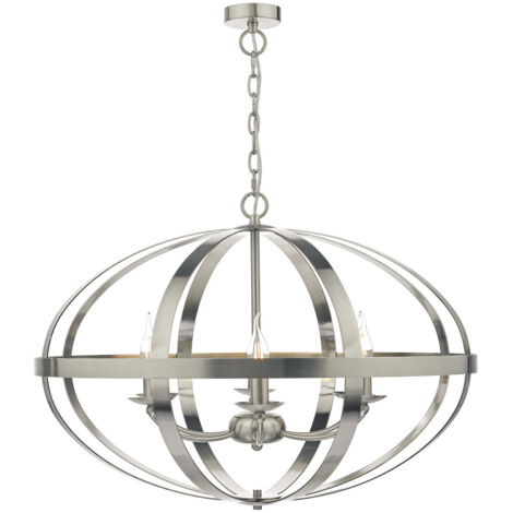 DAR SYMBOL - Suspension Cage Chrome Satiné, 6x E14