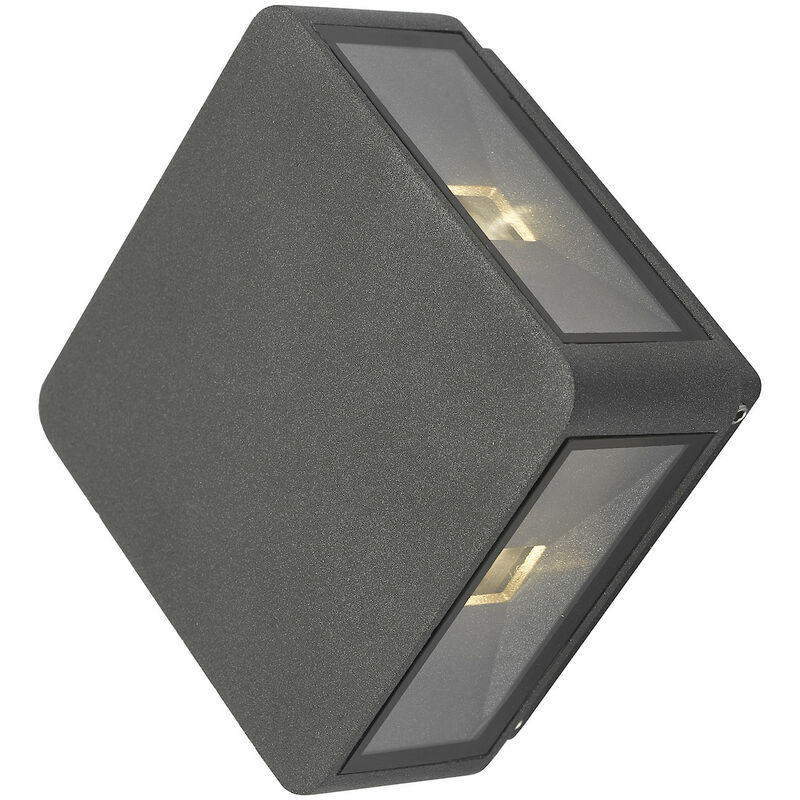 

WEISS - Aplique de pared Square Antracita IP65 LED, 4x LED - DAR