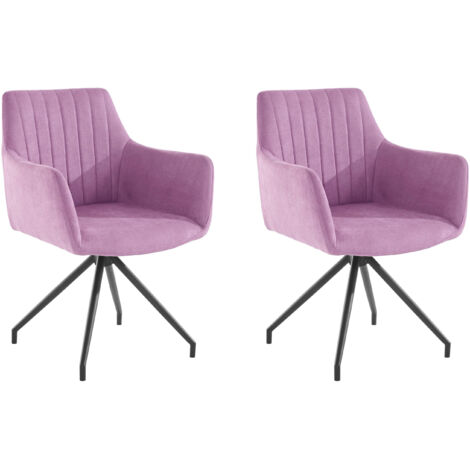 Darcy-Paquet de 2 chaises de salle à manger en violet