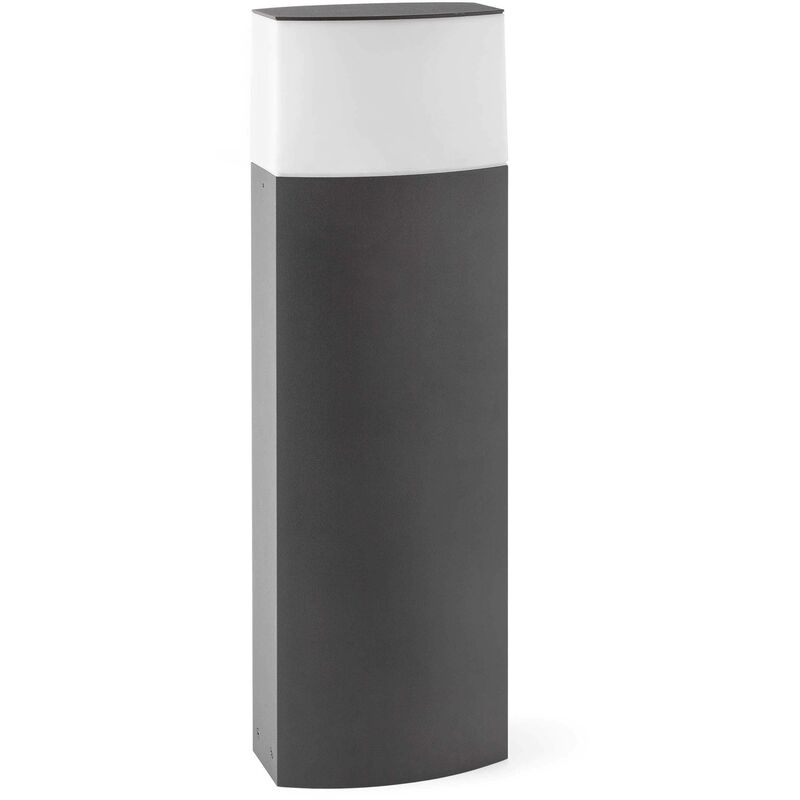 Faro Datna - 1 Light Outdoor Short Bollard Light White, Dark Grey IP44, E27