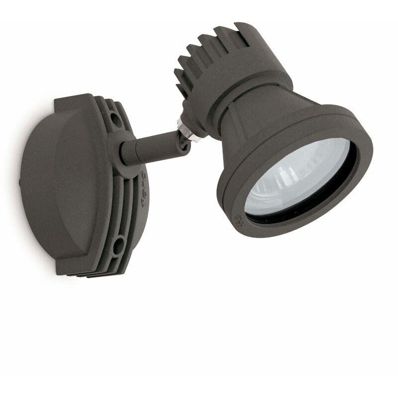 Faro Miniproject - 1 Light Outdoor Wall Spotlight Dark Grey IP65, GU10