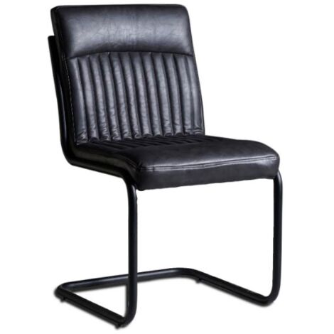 Dark Grey Modern Dining Chairs  - Set of 2