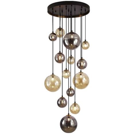 DARK-LAMPARA 14L NEGRO-LATON