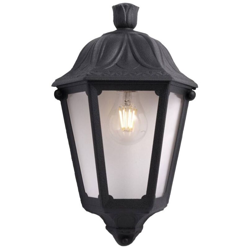 Image of Iesse E27 lanterna da parete lampada da parete IP55 - Nero - Fumagalli