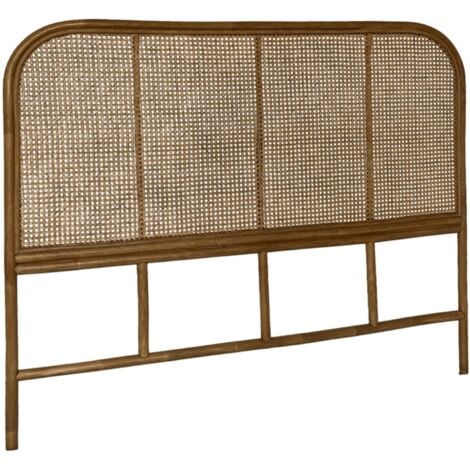 SWEEEK Dark rattan and cane headboard, Sumatra, 140x3x110 cm