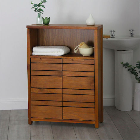 Dark Wood Bathroom Cabinet Chiltern 056 20 235m