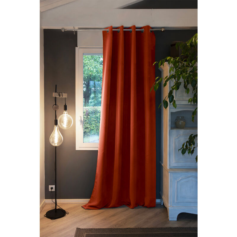 Darker - Rideau Occultant 140x280cm Coloris Terracotta