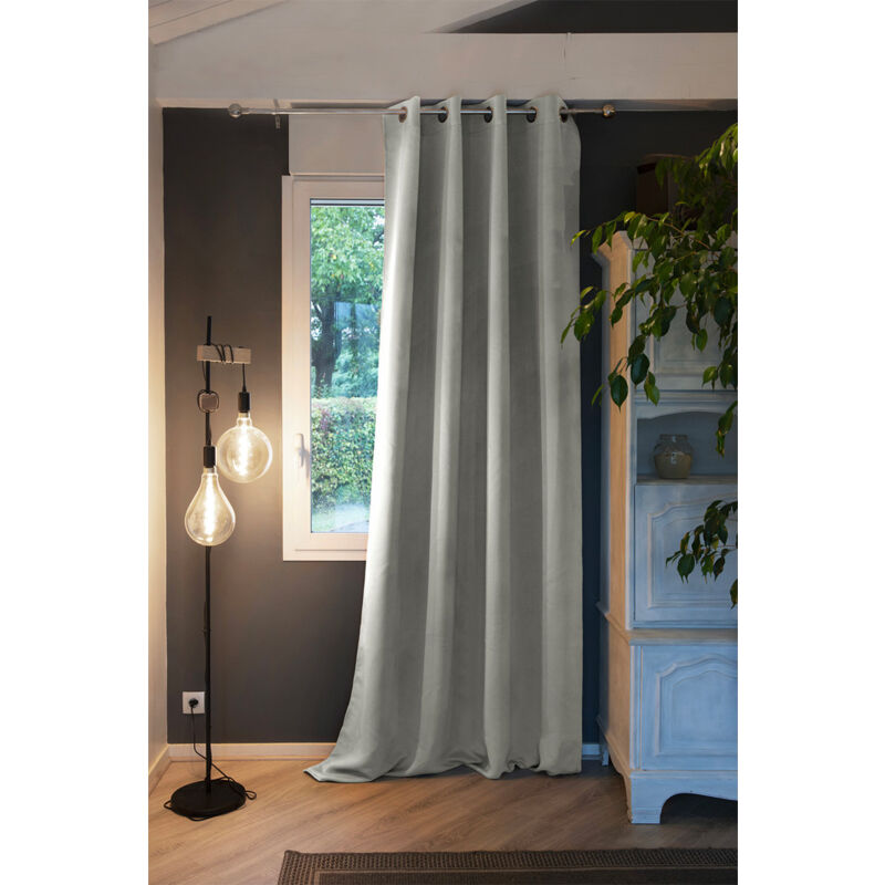 Darker - Rideau Occultant 180x260cm Coloris Gris clair