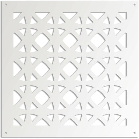DARKSIDE - Pannello in PVC traforato - Parasole - Misura: 48x48 cm - Colore: bianco