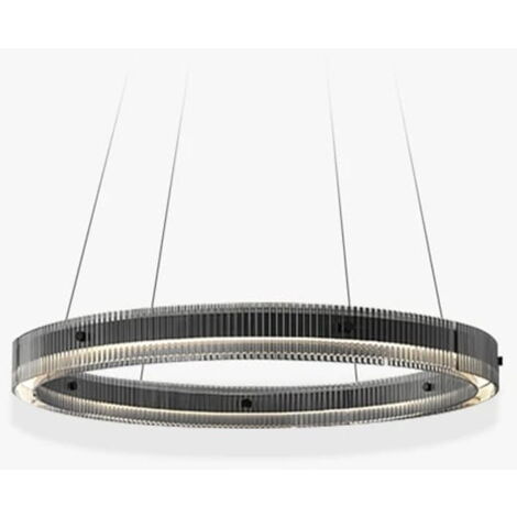 Darla - lampe lustre ronde moderne au dessus de la table, 80 cm, noir