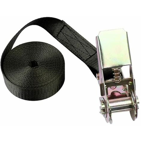 d'arrimage à cliquet avec boucle en métal Starlight,sangles à cliquet très résistantes, noir