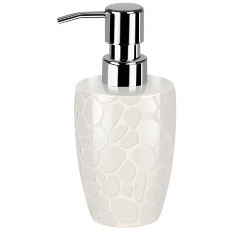 DARWIN PEBBLE Dispensador de jabón de cerámica  blanco brillante Spirella