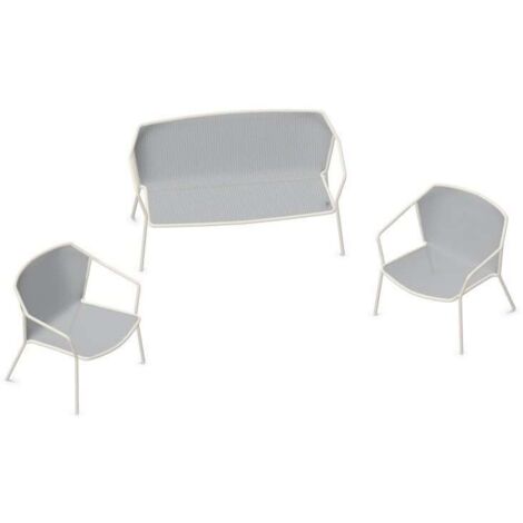 Darwin Set Divano E Due Poltrone Bianco