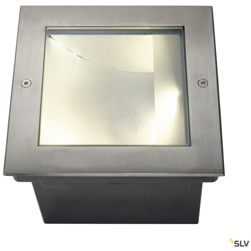SLV - Encastrés sol extérieur led dasar 255 carré encastré asymétrique inox 316 34W3000K 229383