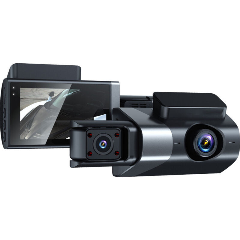 Dashcam 1080p Écran d'affichage 3' Enregistreur de conduite de voiture Support Enregistrement Cycle pour vue avant intérieure ou arrière