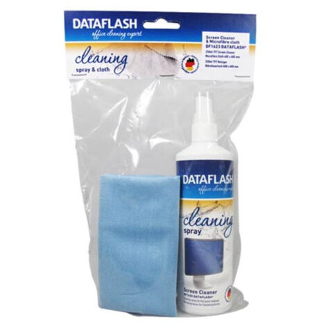 DataFlash TFT, LCD Spray nettoyant pour écrans 250 ml avec chiffon de nettoyage DF1623 1 pc(s)