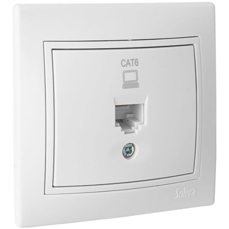 Datenbuchse R45 Kategorie 6 Monoblock 83x81 weiß SOLERA ERP88U