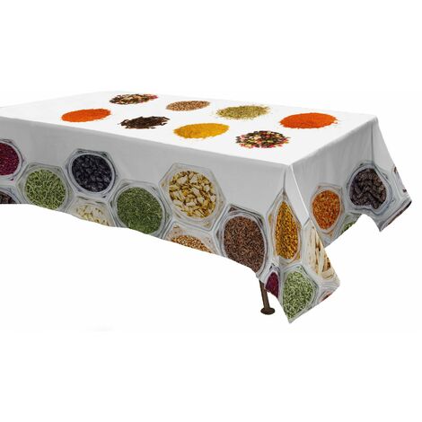 Datex TV1180 Tovaglia, Panama di Cotone, Multicolore TV1, 150 x 180 cm