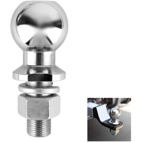 d'attelage de remorque - 50 mm - 3,5 t - Vis droite - Diamètre : 25 mm - Pour rail d'attelage jusqu'à 3,5 tonnes - Boule d'attelage pour tracteur