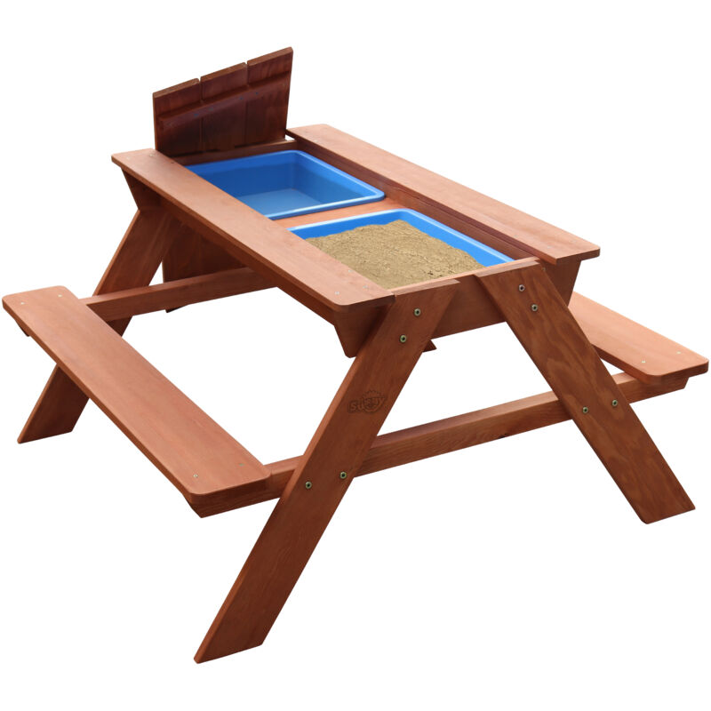 Sunny - AXI Dave Table Sable et Eau / pique nique en Bois | Table d'eau avec Couvercle & boîtes de rangement | Table de Jeu Enfant à Eau pour le