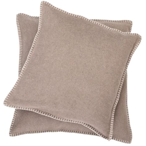 David Fussenegger Sylt 85019355 - Coperta a Tinta Unita con Cucitura Decorativa, 40 x 40 cm