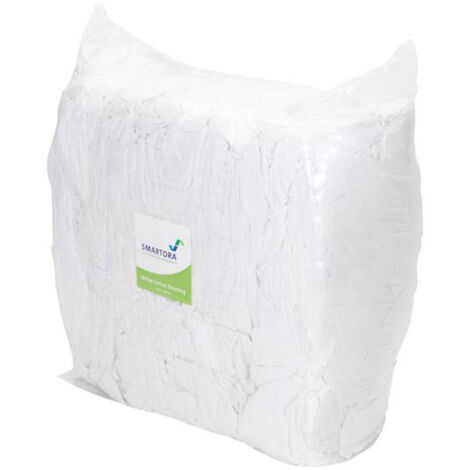 Davis & Moore 10Kg White Cotton Sheeting Wipers - Reusable