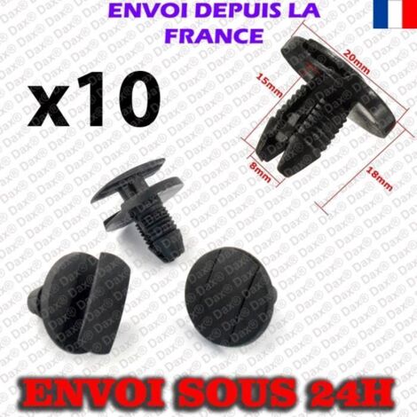 Dax® 10x Clips Agrafe Plastique Citroen 1609267280 Peugeot 856553 Renault 9648975680 PSA
