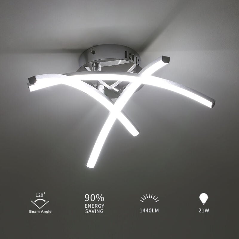 Led Plafonnier moderne, 20W led Lampes de Plafond à Surface en forme de Fourche pour Salon Chambre à coucher Escalier Couloir Appareils d'éclairage