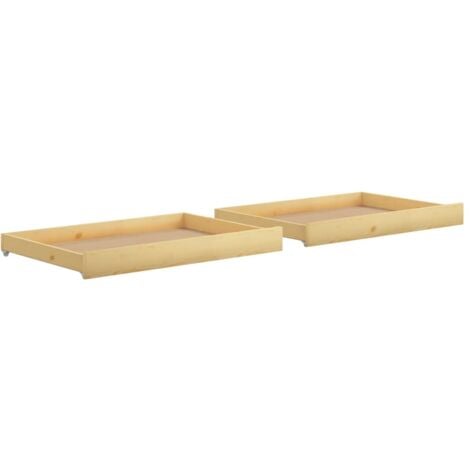 Day Bed Drawers 2 pcs Solid Pinewood vidaXL
