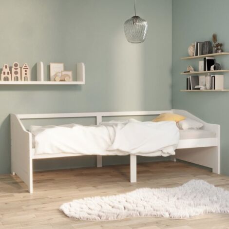Day Bed  White  Solid Pinewood  90x200cm vidaXL