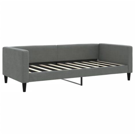 Day Bed without Mattress Dark Grey 90x190 cm Single Fabric vidaXL