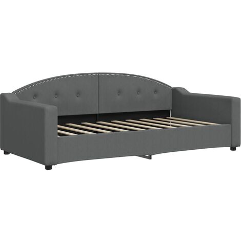 Day Bed without Mattress Dark Grey 90x190 cm Single Fabric vidaXL
