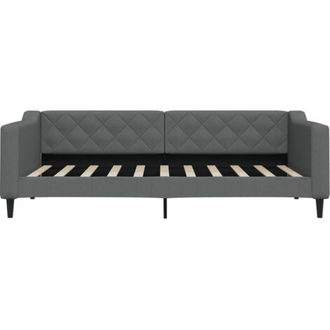 Day Bed without Mattress Dark Grey 90x190 cm Single Fabric vidaXL