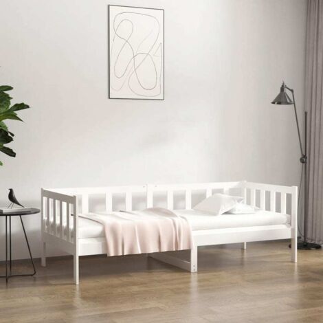 Day Bed without Mattress White 80x200cm Solid Wood Pine vidaXL