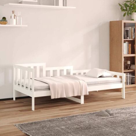 Day Bed without Mattress White 90x200 cm Solid Wood Pine vidaXL