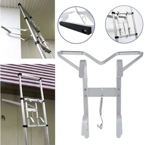 Dayplus – Support en V pour échelle – Aluminium traité – Distance 30 cm au mur – Compatible échelles combinées – Stabilité accrue