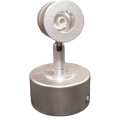 Dayron - Aplique Led Orientable Descendente Pared 1W, Interior, Salón, Pasillo y Recibidor, Aluminio, Difusor Cristal, 1W Potencia, Flujo Luminoso 90lm, Led SMD, 120º, 50 Hz, IP20, Color Cromo