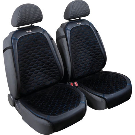 Daytona, Coppia Coprisedili Anteriori In Skeentex E Tessuto Microfibra Scamosciato - Nero/Blu