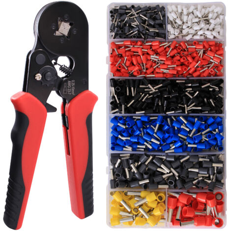 DAYTOOLS Crimpzangen Set mit 1200 Aderendhülsen