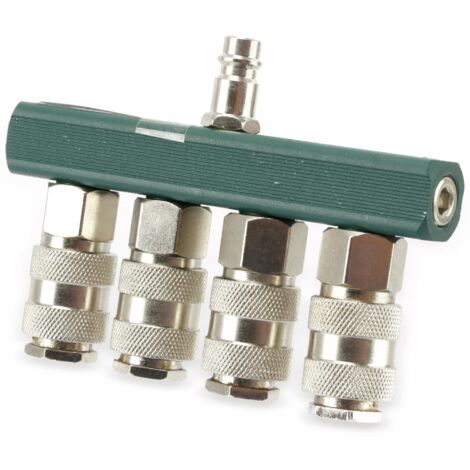 DAYTOOLS Druckluft-Verteiler DLV4, 4-fach