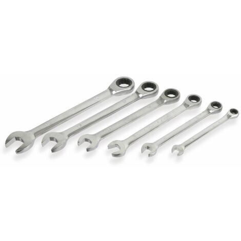 DAYTOOLS Gabel-/Ring-Knarren Schlüsselsatz HT101-7, 6-teilig, 8...19 mm